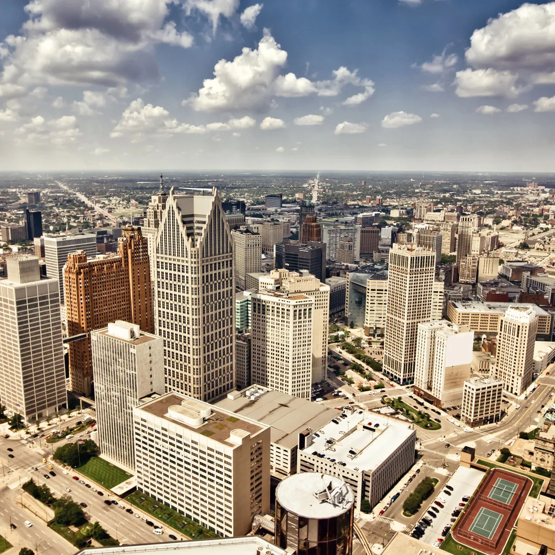 City view of Detroit